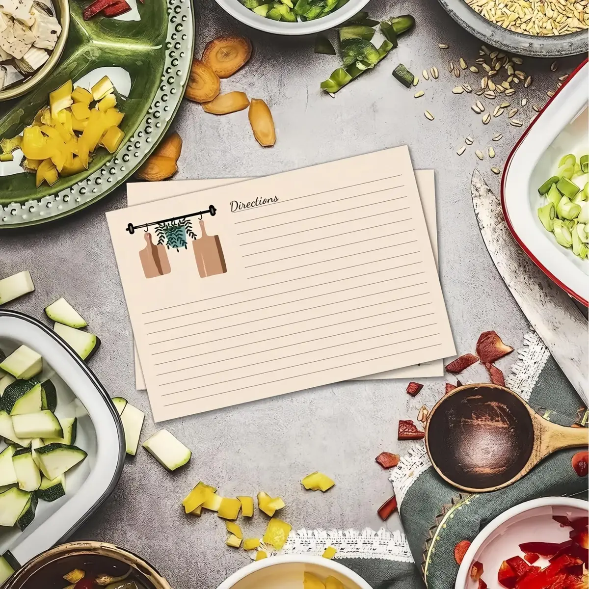 YOJO Recipe Cards,50 Count 4x6 | Minimalist Cardstock for Kitchen & Gifts - view 7