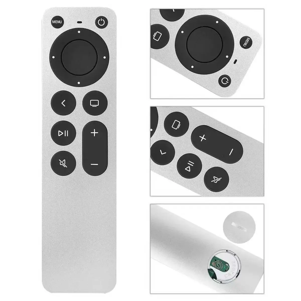SMATAR Replacement Apple TV Remote | IR Control for Apple TV 4K/HD & Older Models (CR2032 Battery Required) - view 3