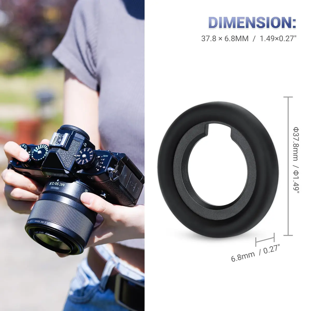 JJC Rubber Eyecup for Nikon Z8 Z9 ZF | Soft Silicone Viewfinder Accessory - view 5