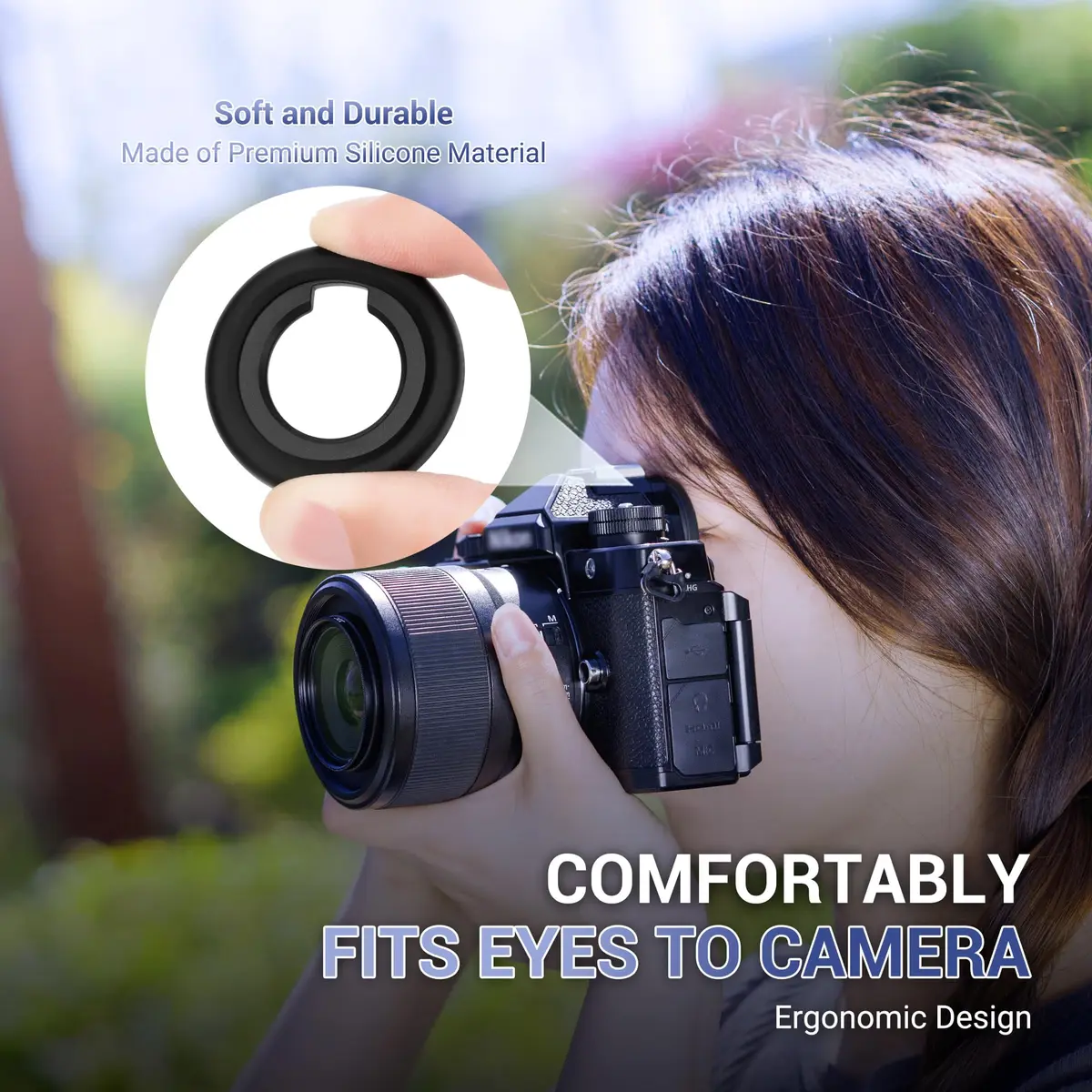 JJC Rubber Eyecup for Nikon Z8 Z9 ZF | Soft Silicone Viewfinder Accessory - view 3