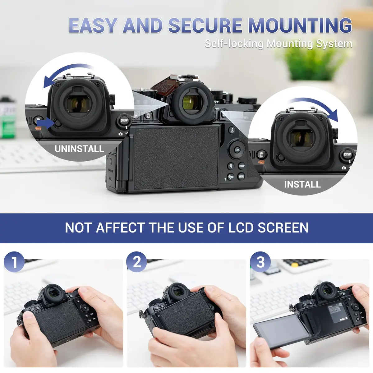 JJC Rubber Eyecup for Nikon Z8 Z9 ZF | Soft Silicone Viewfinder Accessory - view 4