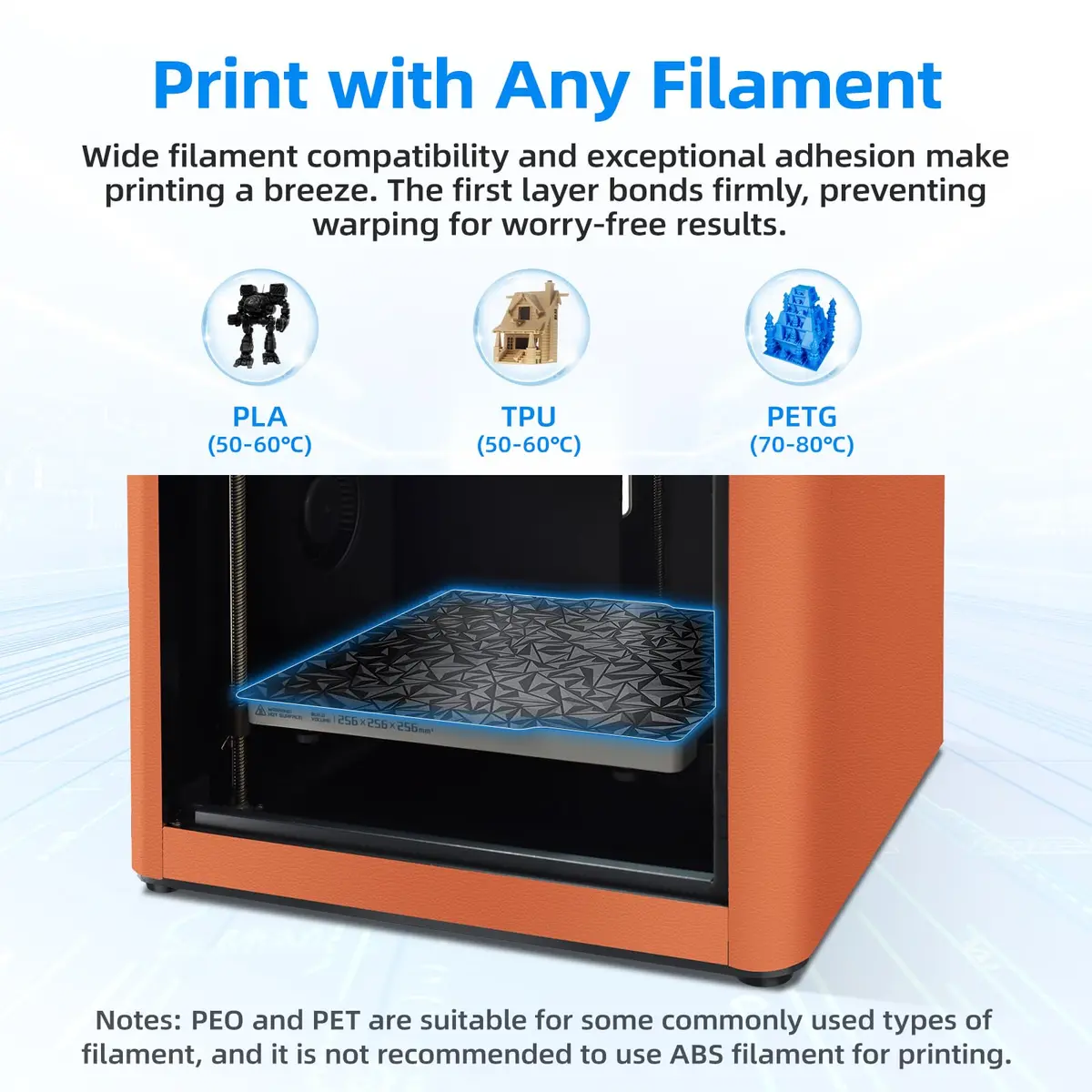 BIQU Designer Series Smooth PEO+Textured PEI Build Plate 257x257mm | Double Sided Spring Steel Print Bed - view 4