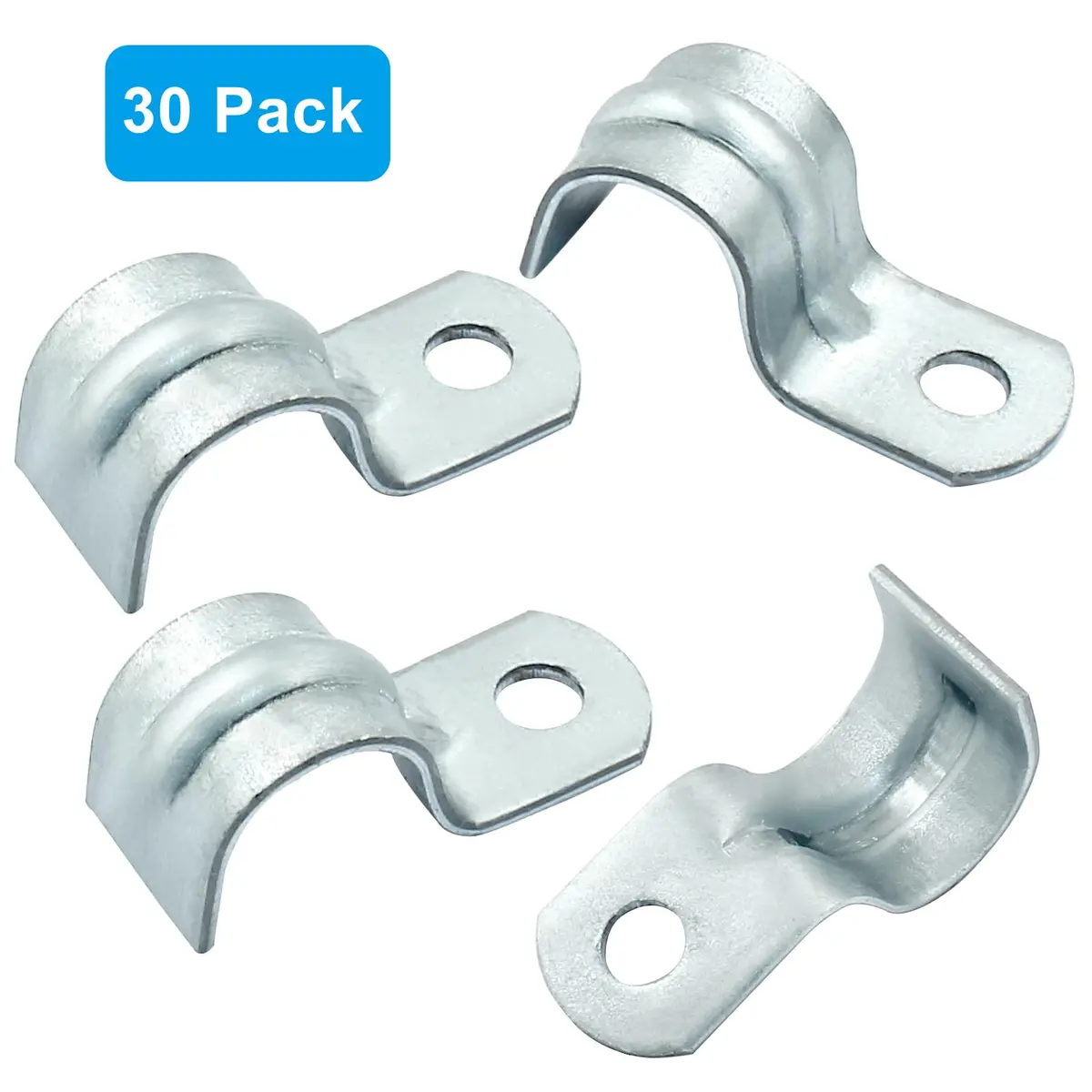 Biaungdo M12 1/2 Inch Rigid Pipe Strap, 30 Pcs, Zinc Plated Steel | Heavy Duty Conduit Clamp for Pipes & Cables - view 5