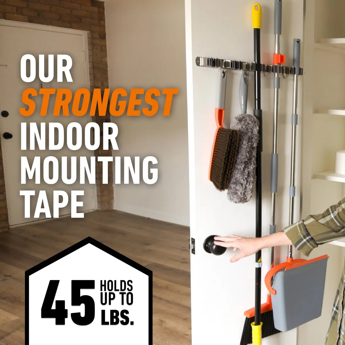 GORILLA Max Strength Heavy Duty Mounting Tape 1 in x 60 in (2.54 cm x 152.4 cm) | Holds Up to 45 lbs - view 2