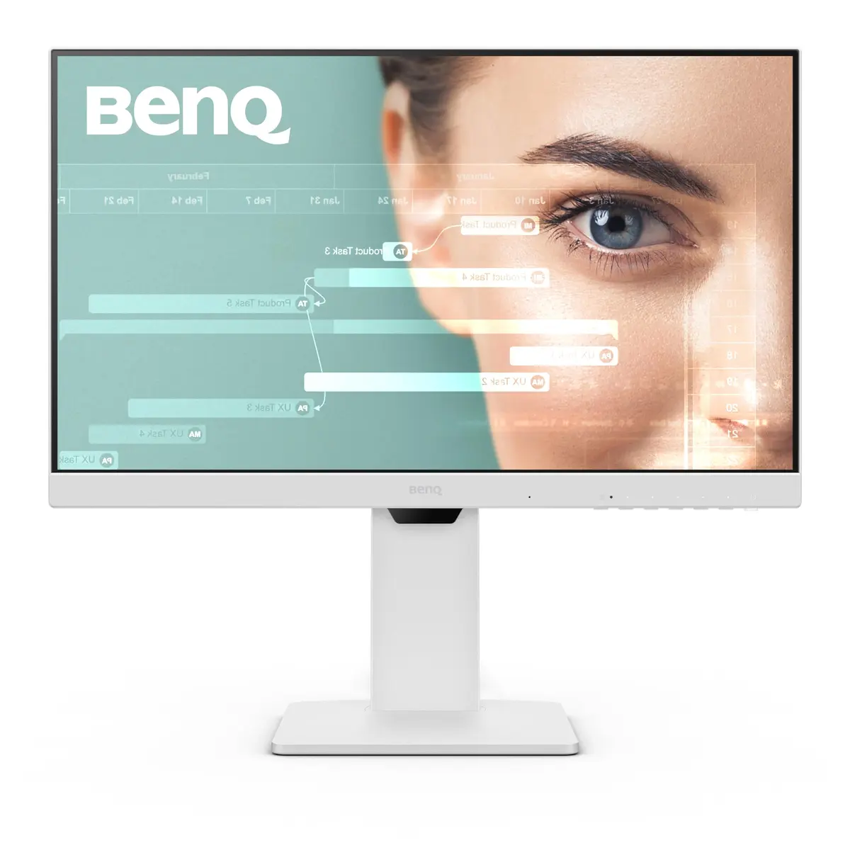 BenQ GW2486TC Office USB hub Monitor 24" 1080p | Eye-Care IPS | Height Adjustable | White - main product image