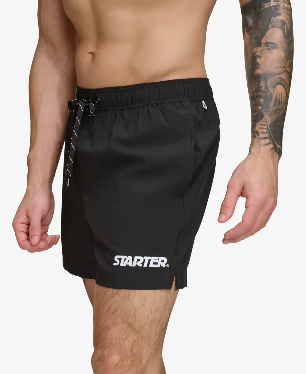 STARTER Men's Swim Trunk Black | UPF 40+ Quick Dry Stretch Volley - view 2