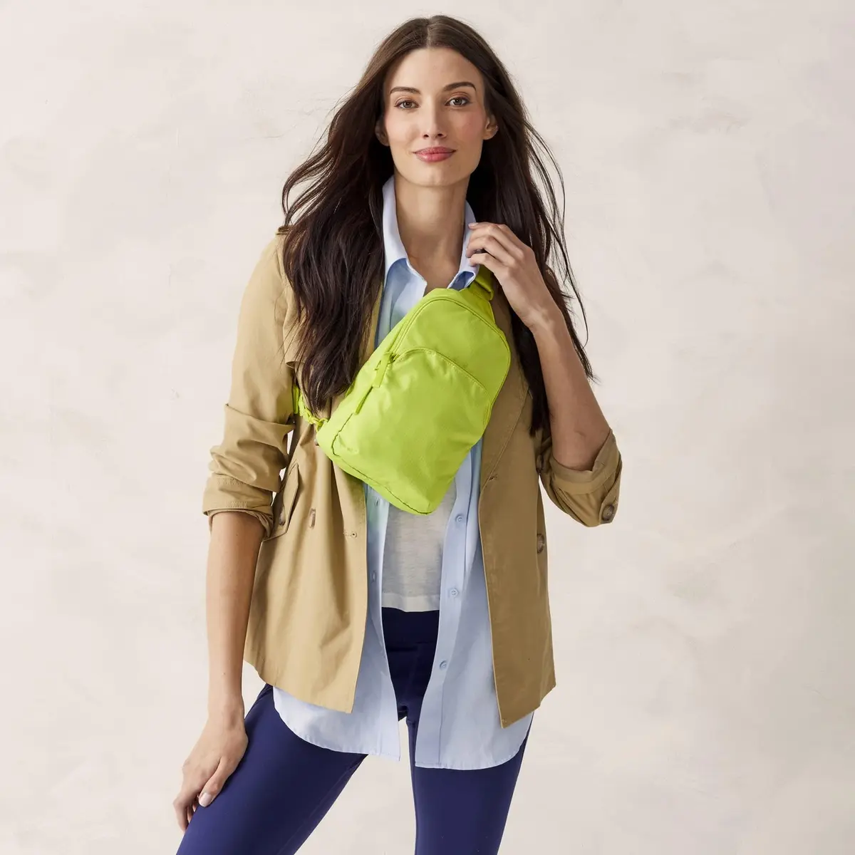 Vera Bradley Women's Ripstop Lorman Sling Backpack Lime Green | Lightweight Travel & Daily Use - view 5