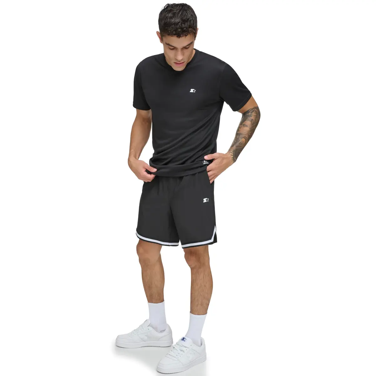 STARTER Men's Short Sleeve UPF 40+ Quick Dry Rash Guard, Rich Black, Large - view 2