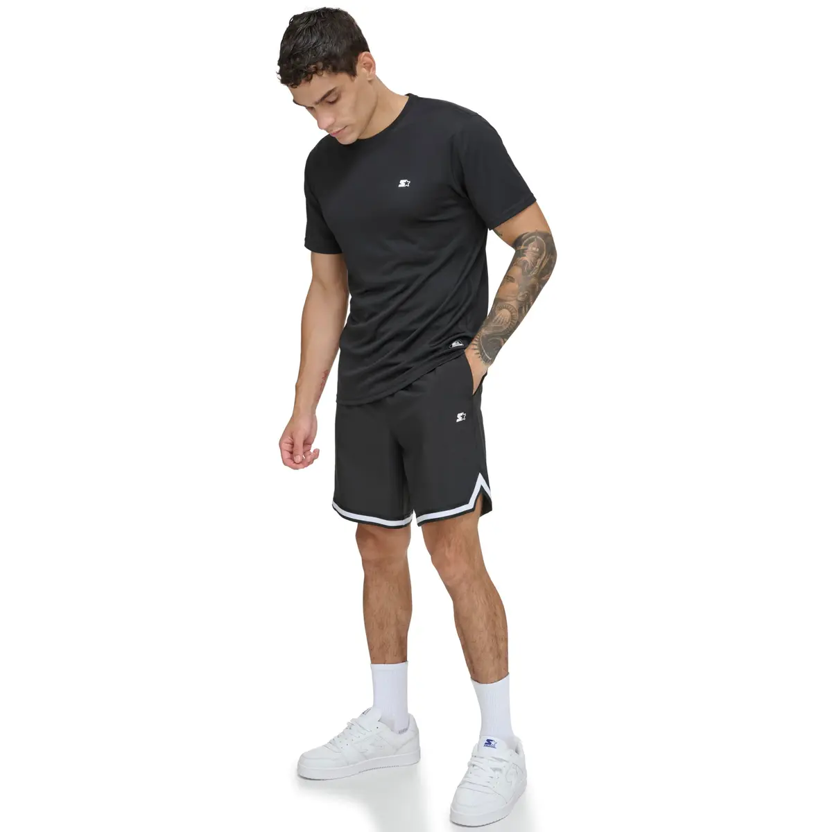 STARTER Men's Short Sleeve UPF 40+ Quick Dry Rash Guard, Rich Black, Large - view 3