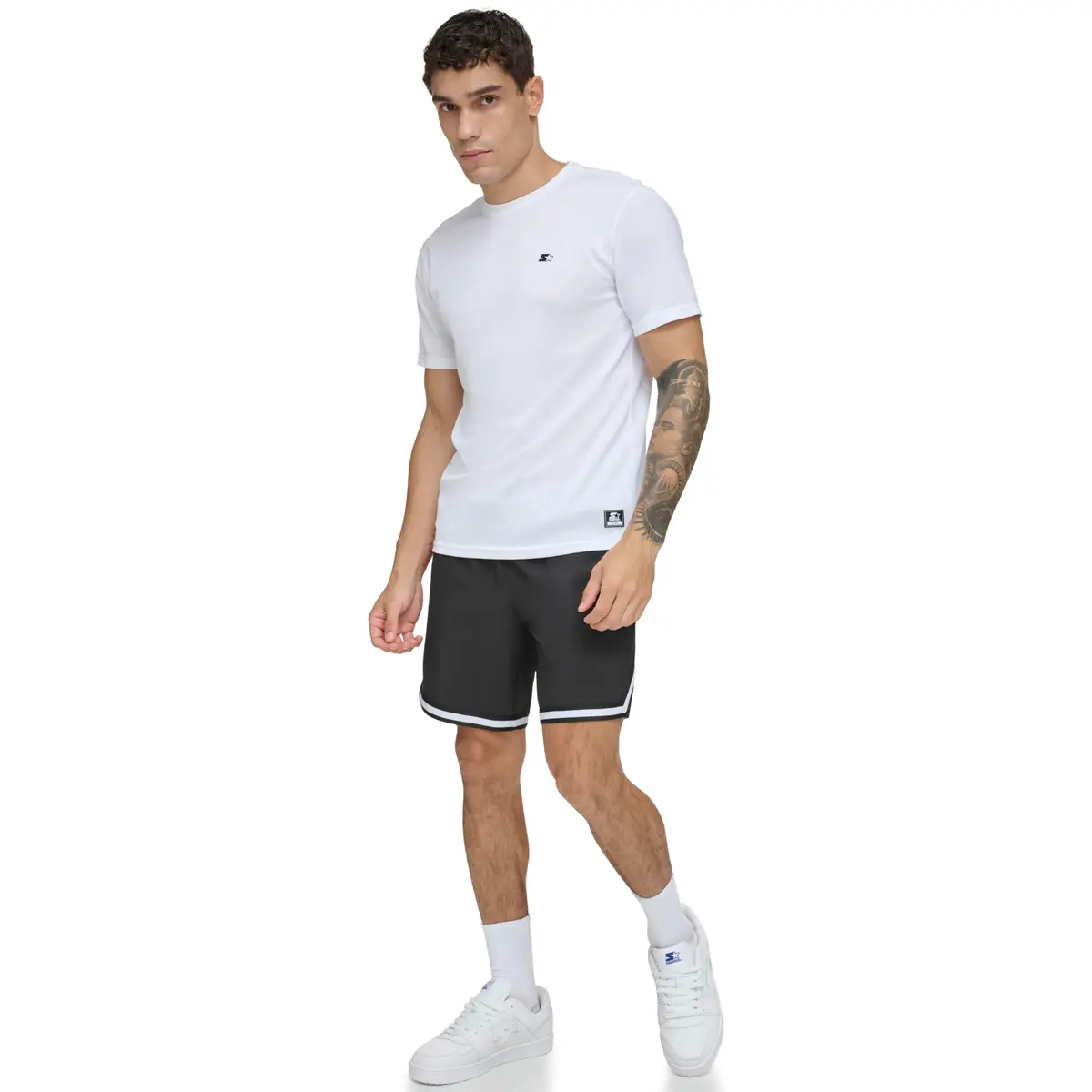 STARTER Men's Quick Dry UPF 40+ Short Sleeve Active Top, New White, Large | Lightweight, Breathable & Water-Resistant - view 2