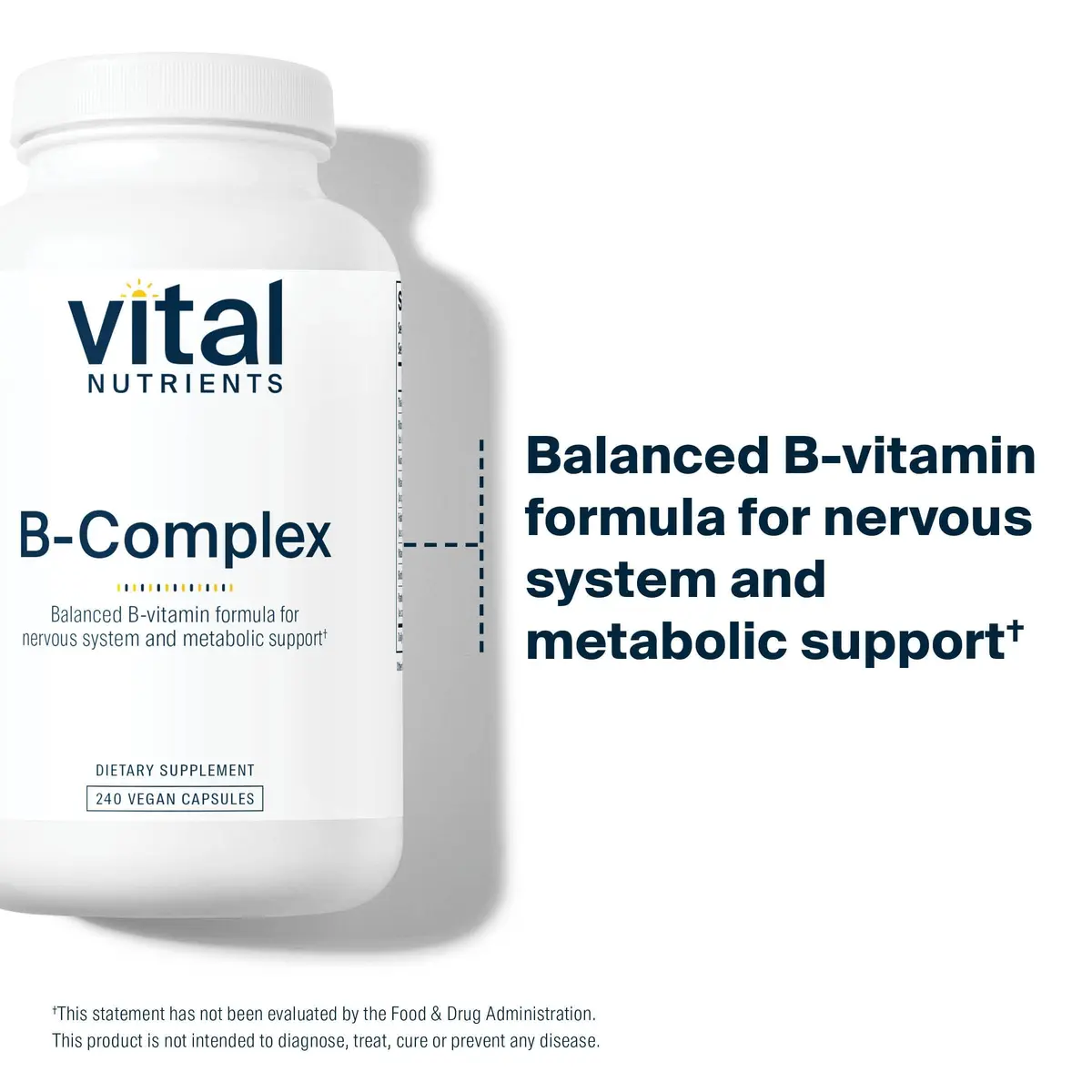 Vital Nutrients Vitamin B-Complex 240 Capsules | Supports Energy & Brain Function - view 3