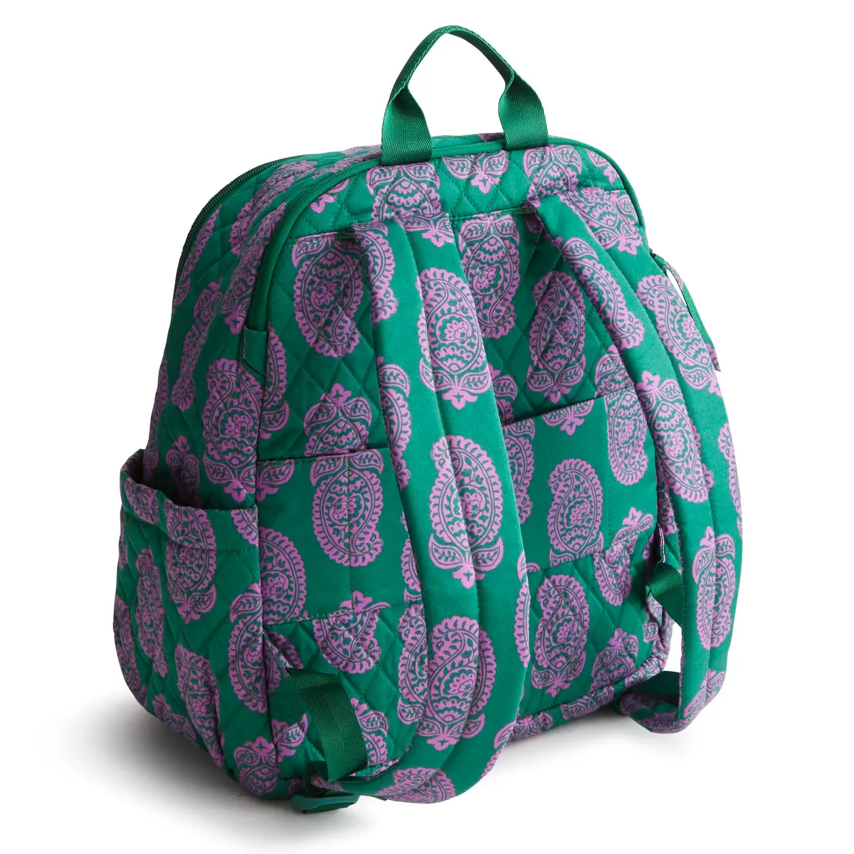 Vera Bradley Bancroft Backpack - Premium Cotton, Paisley Green Jacket | Spacious, Water-Resistant, 15" Laptop - view 2