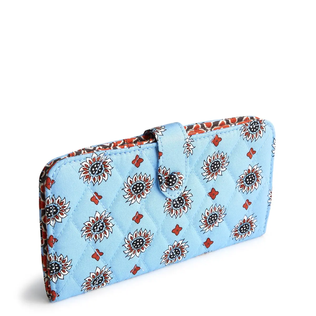 Vera Bradley Women's Premium Cotton Tab Wallet, Marrakesh Geos | Stylish, Lightweight & RFID Protected - main product image