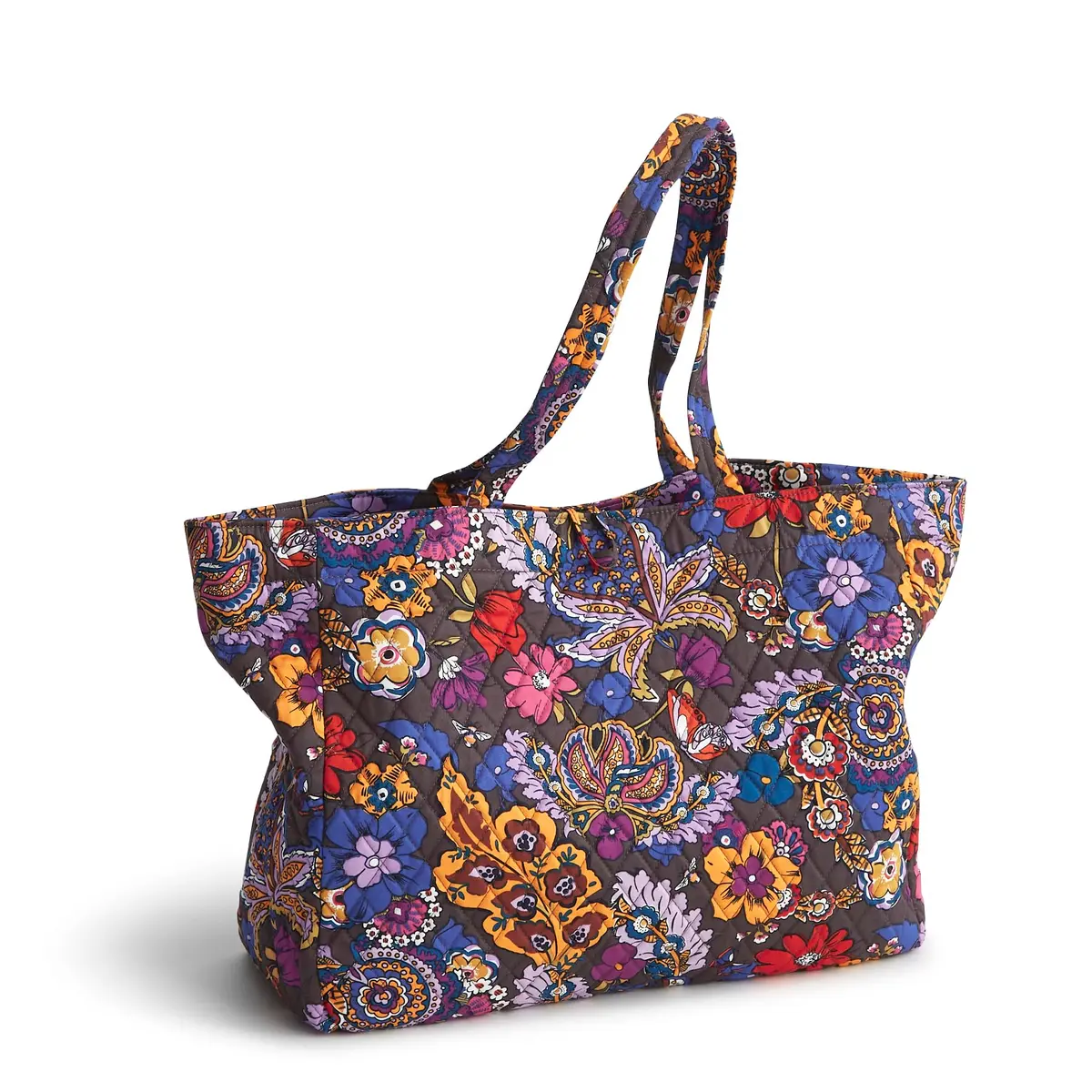 Vera Bradley Premium Cotton Hathaway Tote | Colorful Floral Design, One Size - main product image