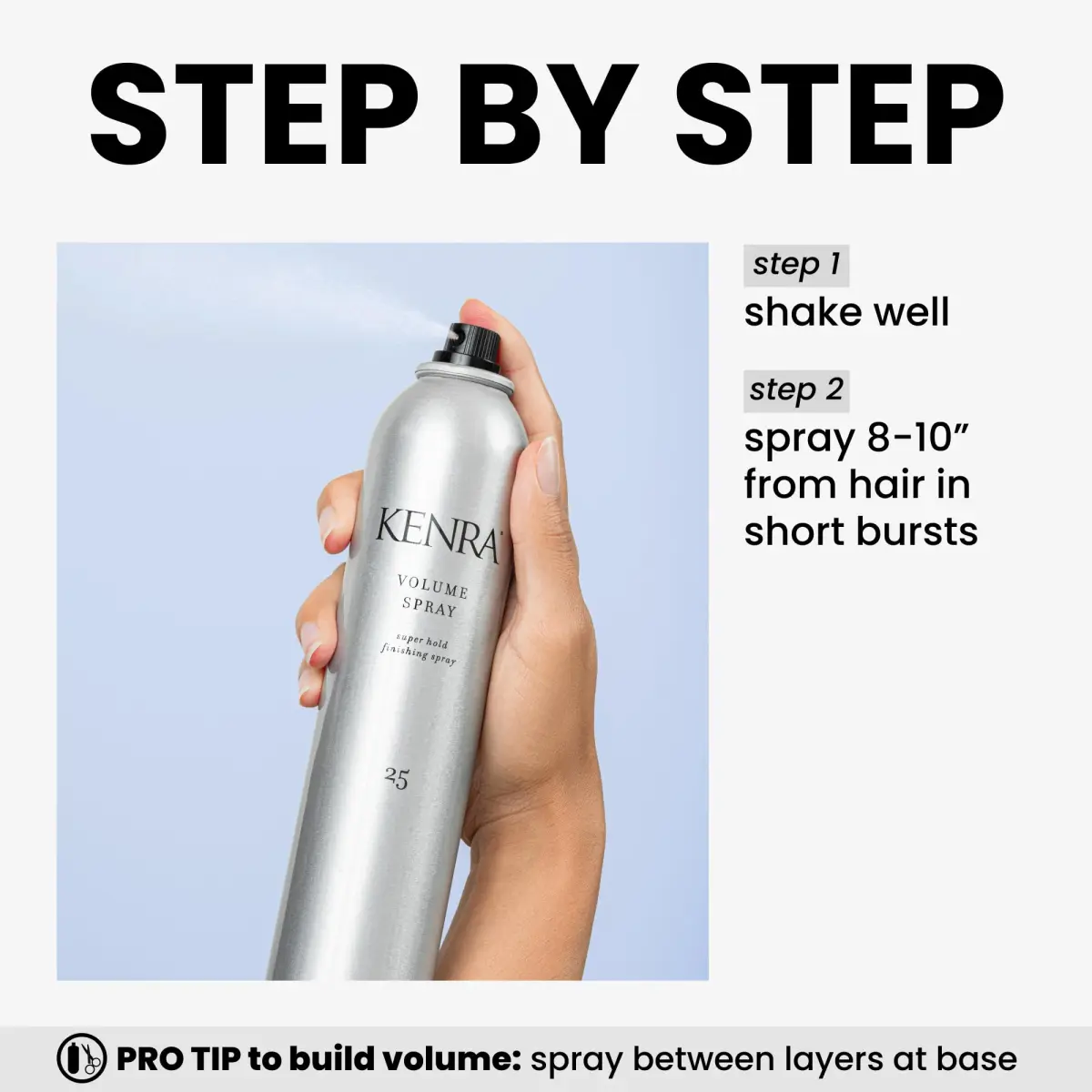 Kenra Volume Spray 25 Super Hold Finishing Hairspray 296ml (10 fl oz) | Wind & Humidity Resistant - view 4