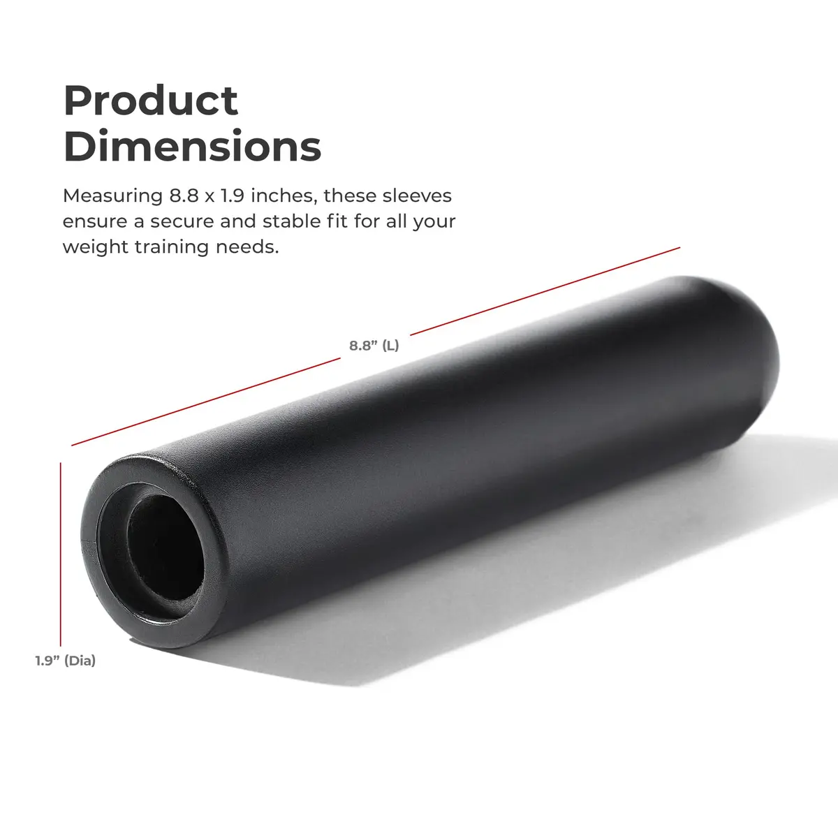 Sunny Health & Fitness Olympic Plate Sleeve Adapter 1" to 2" | Converts 1" Posts to 2" Olympic Fit - view 6
