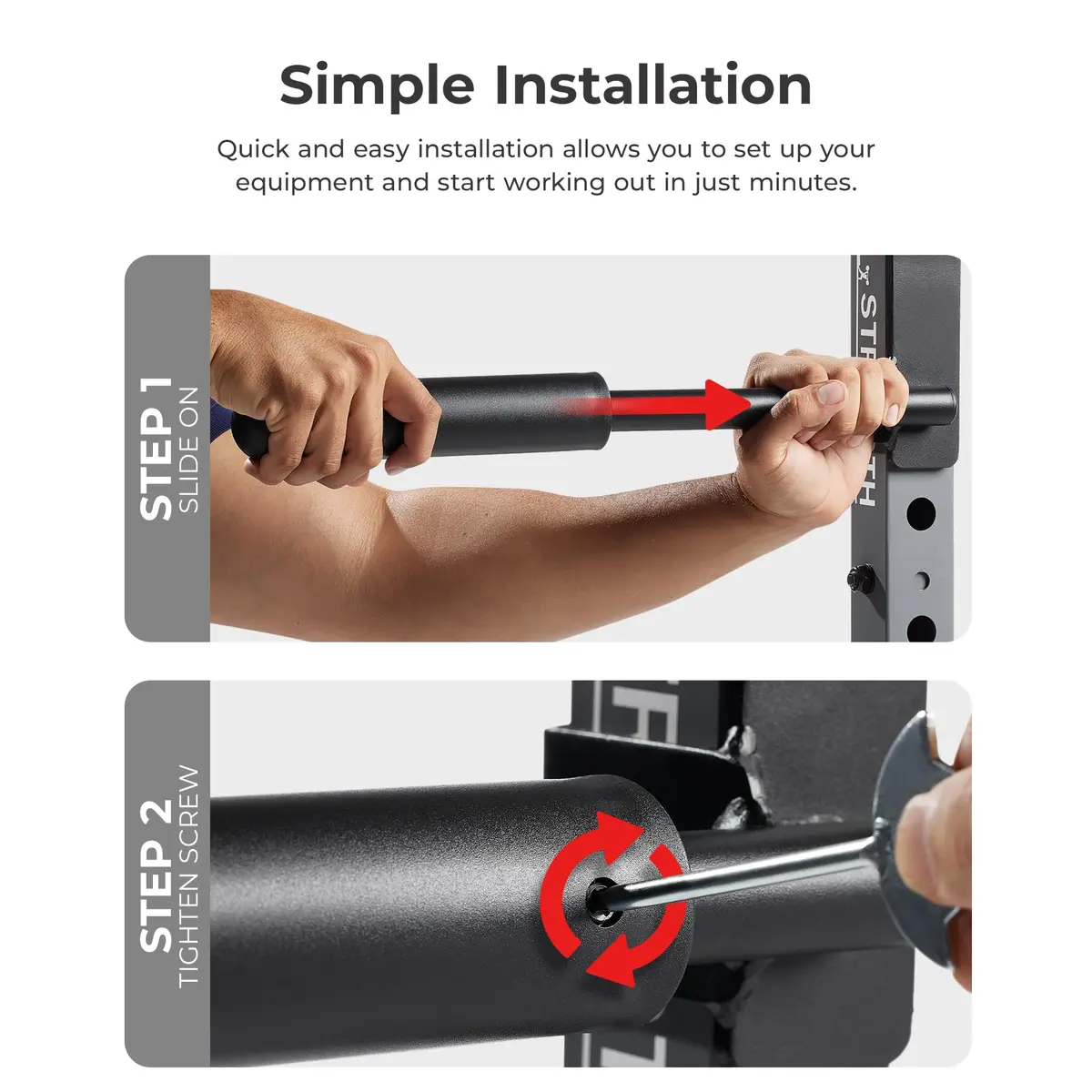 Sunny Health & Fitness Olympic Plate Sleeve Adapter 1" to 2" | Converts 1" Posts to 2" Olympic Fit - view 4