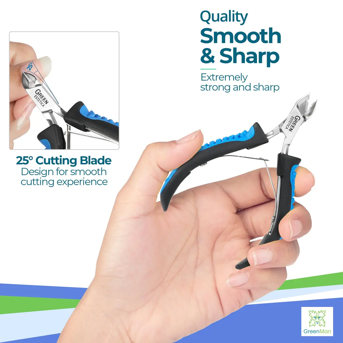 GREEN ESTETICA Stainless Steel Cuticle Nipper 4.5 inch | Precision Nail Tool for Pain-Free Cuticle Care - view 4