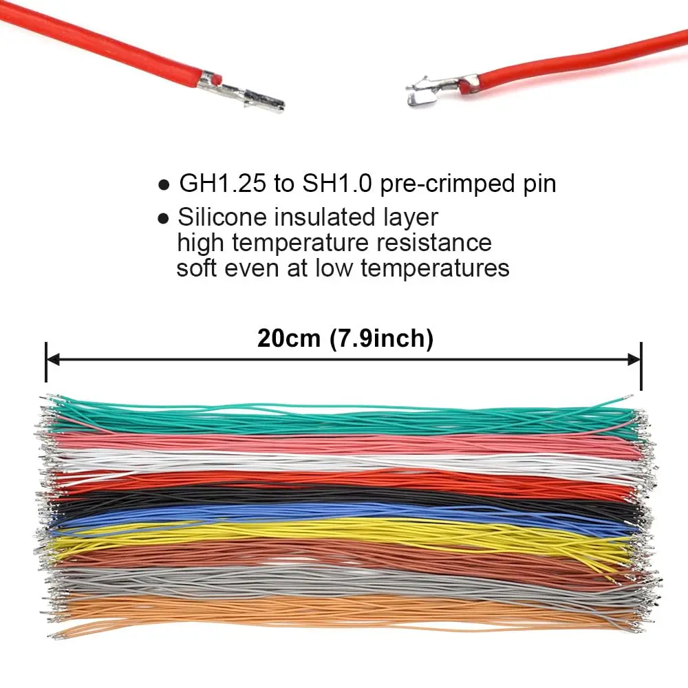 elechawk GH1.25 to SH1.0 Pre-Crimped Cables & Connectors Kit | Compatible with Pixhawk Flight Controllers - view 4