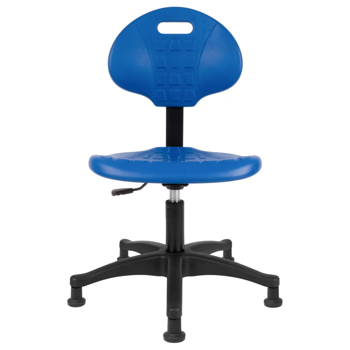 TAKE UR SEAT® Deluxe Polyurethane Lab Stool Chair, 5" Adjustable, Blue (Glide) | Industrial & Scientific Lab Seat - main product image