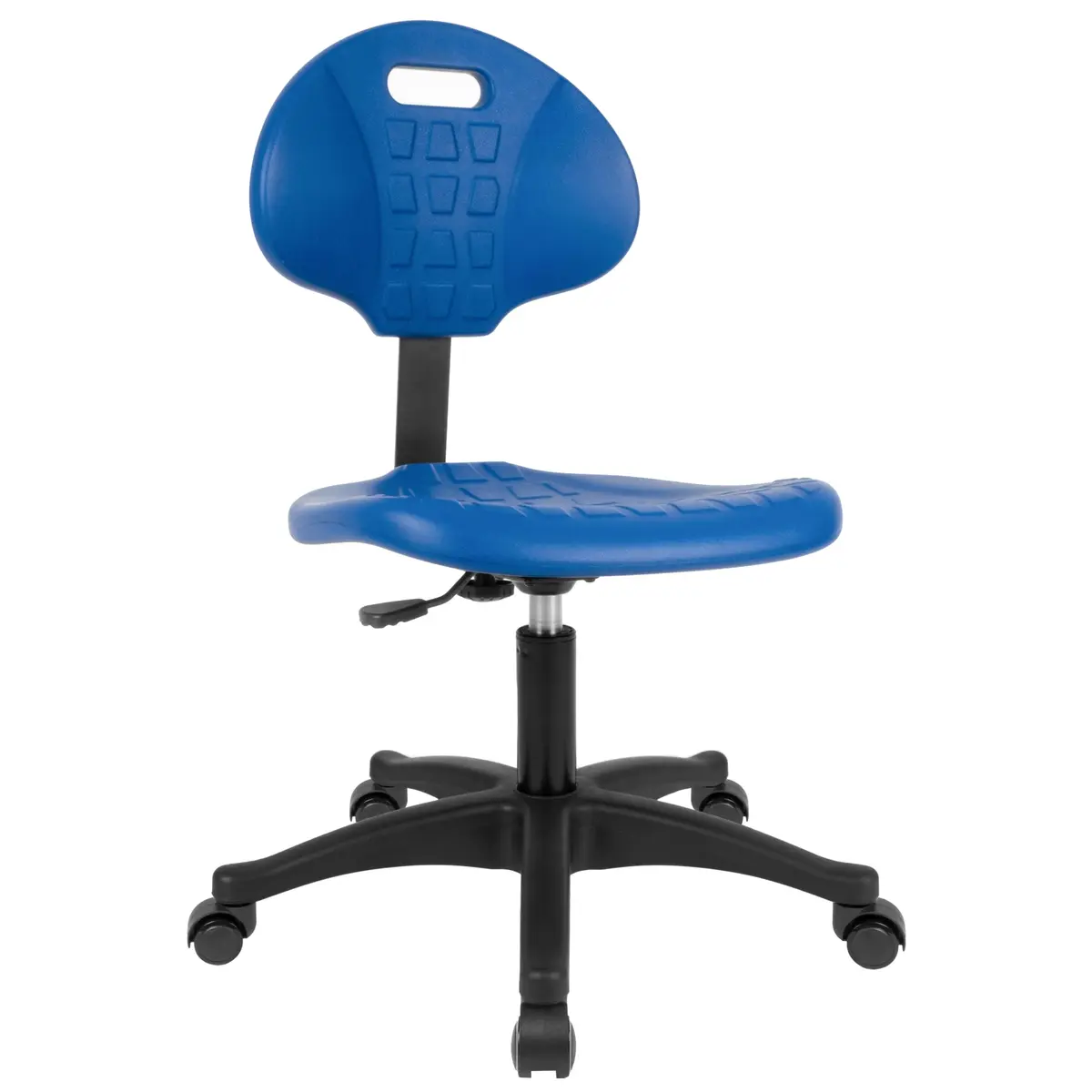 TAKE UR SEAT® Deluxe Polyurethane Lab Stool Chair, 5" Adjustable, Table Height, Blue - view 2