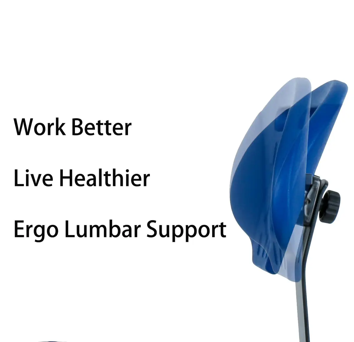 TAKE UR SEAT® Deluxe Polyurethane Lab Stool Chair, 5" Adjustable, Table Height, Blue - view 3