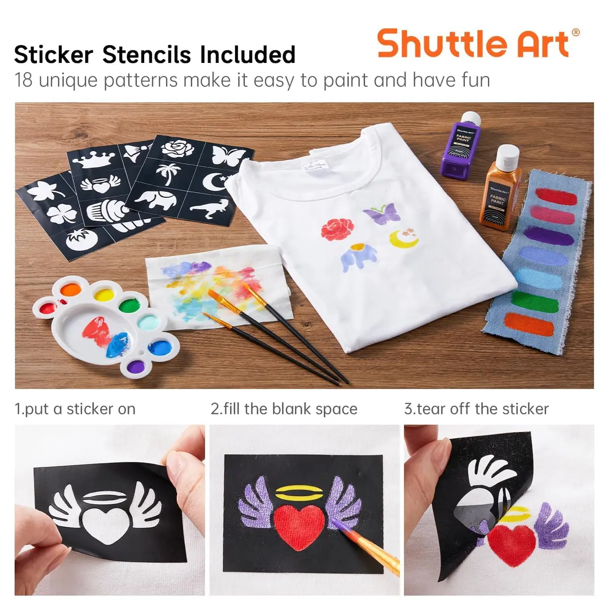 Shuttle Art Fabric Paint 24 Colors | Permanent & Washable Textile Paint for DIY Crafts - view 6