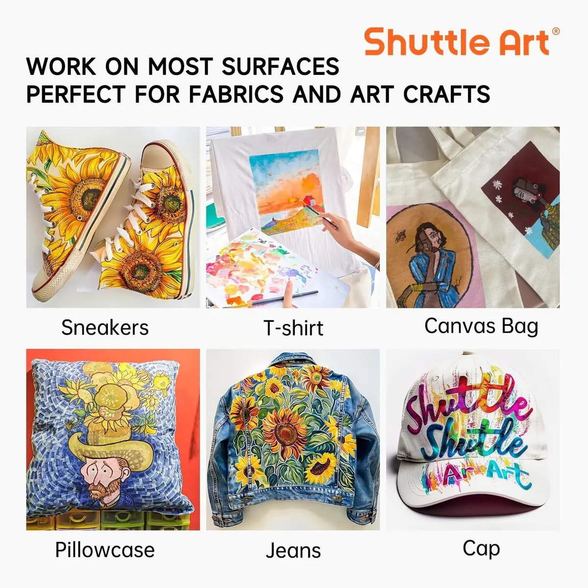 Shuttle Art Fabric Paint 24 Colors | Permanent & Washable Textile Paint for DIY Crafts - view 9