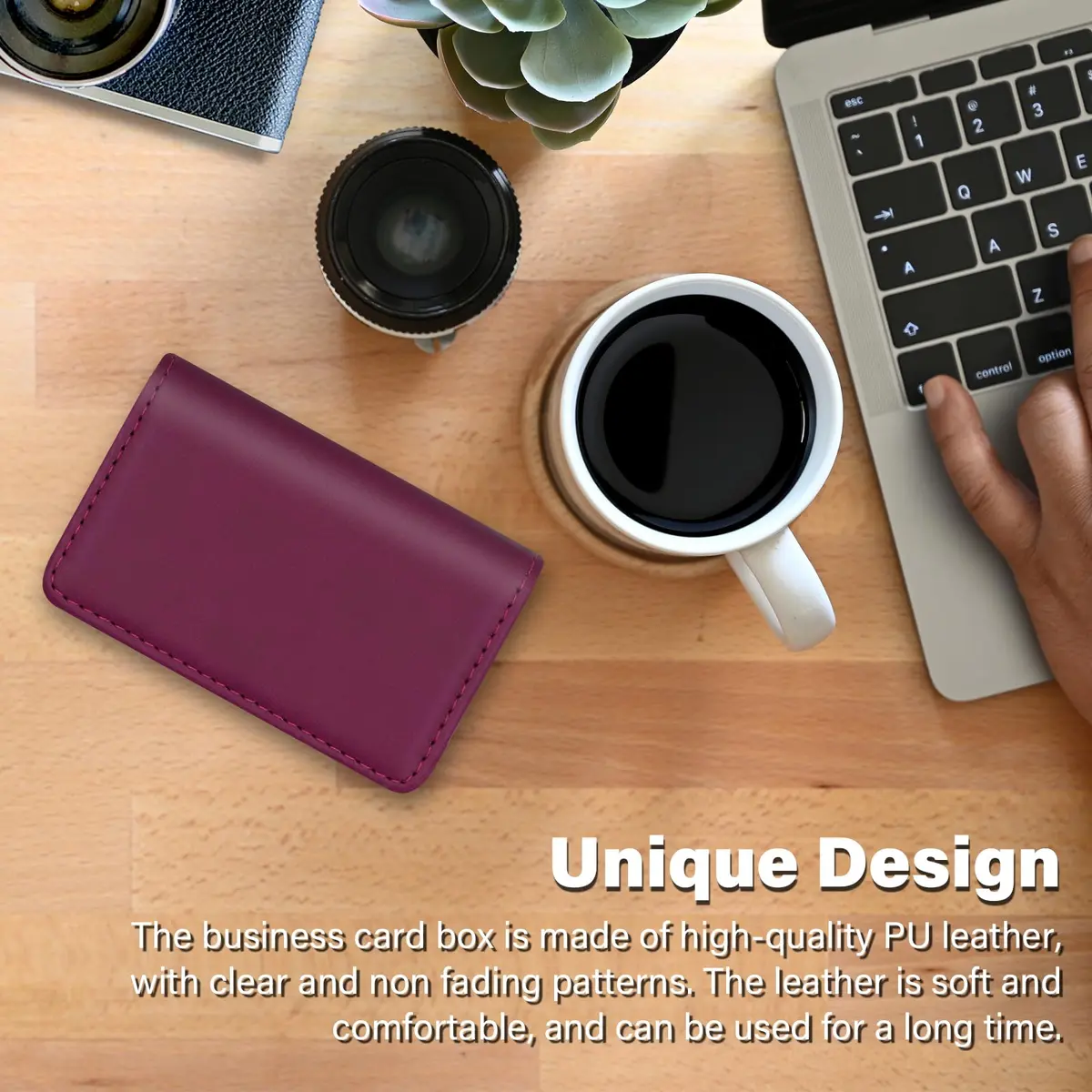 AI-DEE RFID Blocking Wallet Minimalist Leather Business Credit Card Holder 8.9cm (3.5in) | Slim Card Case for Men & Women - view 6