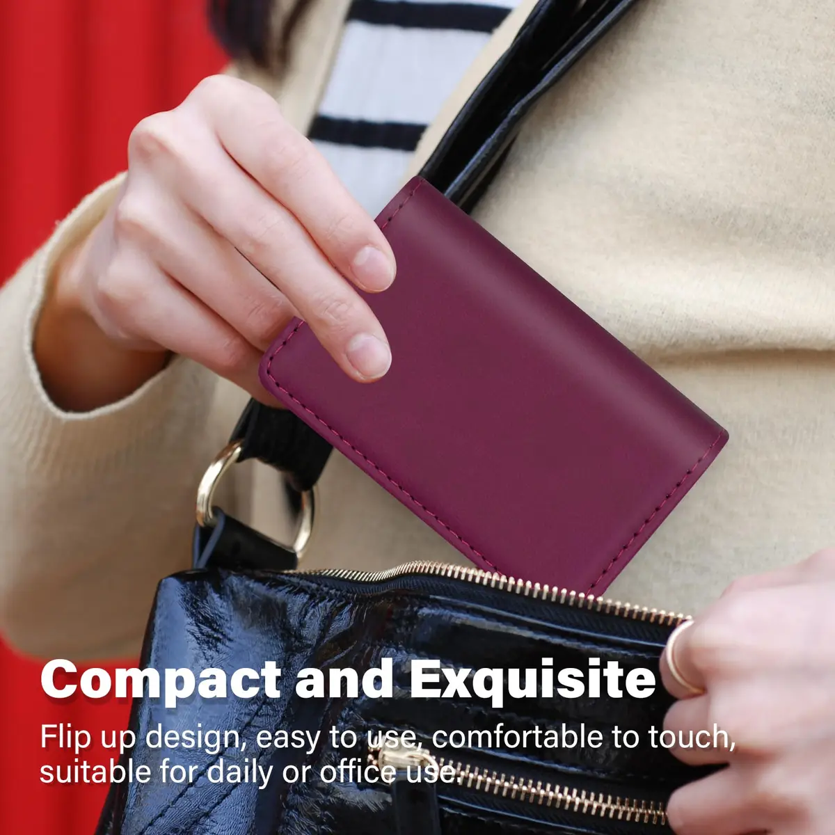 AI-DEE RFID Blocking Wallet Minimalist Leather Business Credit Card Holder 8.9cm (3.5in) | Slim Card Case for Men & Women - view 7