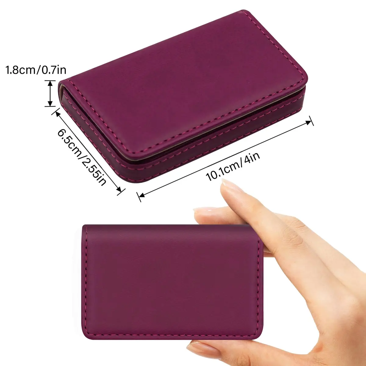AI-DEE RFID Blocking Wallet Minimalist Leather Business Credit Card Holder 8.9cm (3.5in) | Slim Card Case for Men & Women - view 2