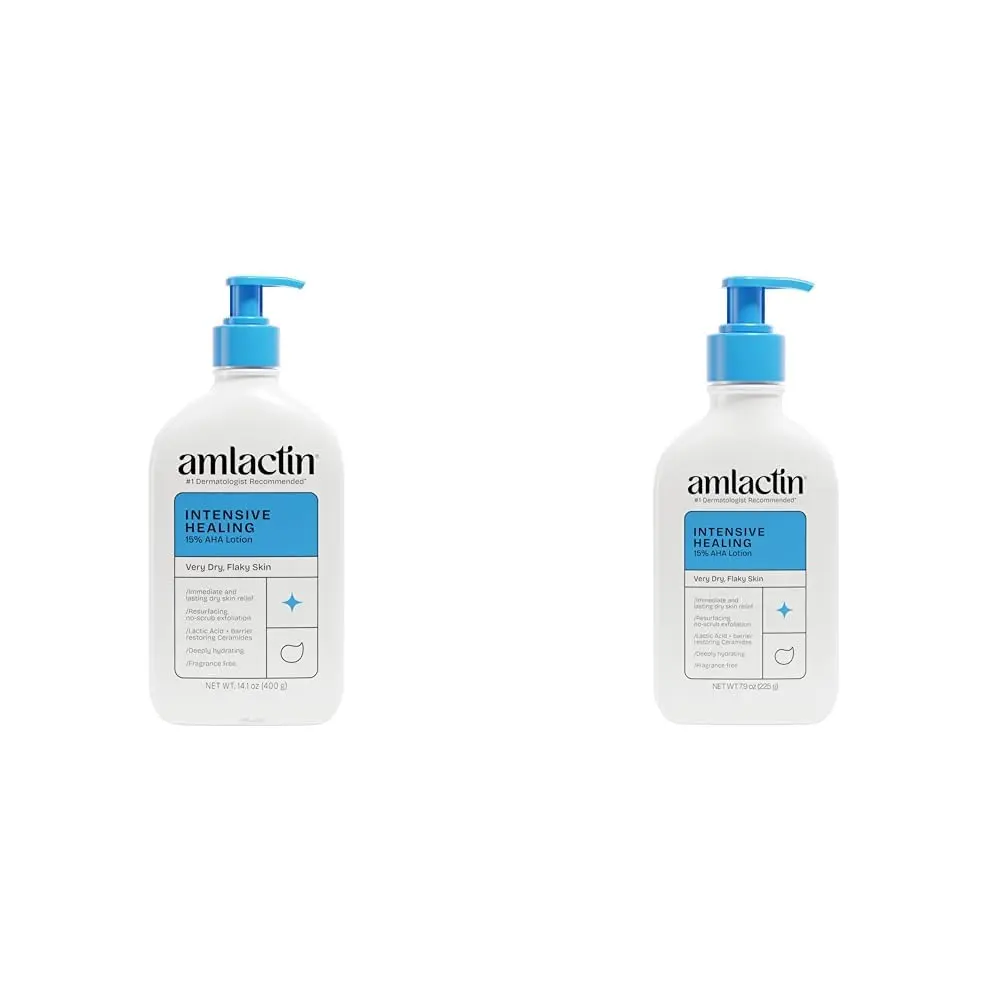 AmLactin Intensive Healing Body Lotion 22 Fl Oz (650ml) | Exfoliates & Moisturizes with Lactic Acid & Ceramides - main product image