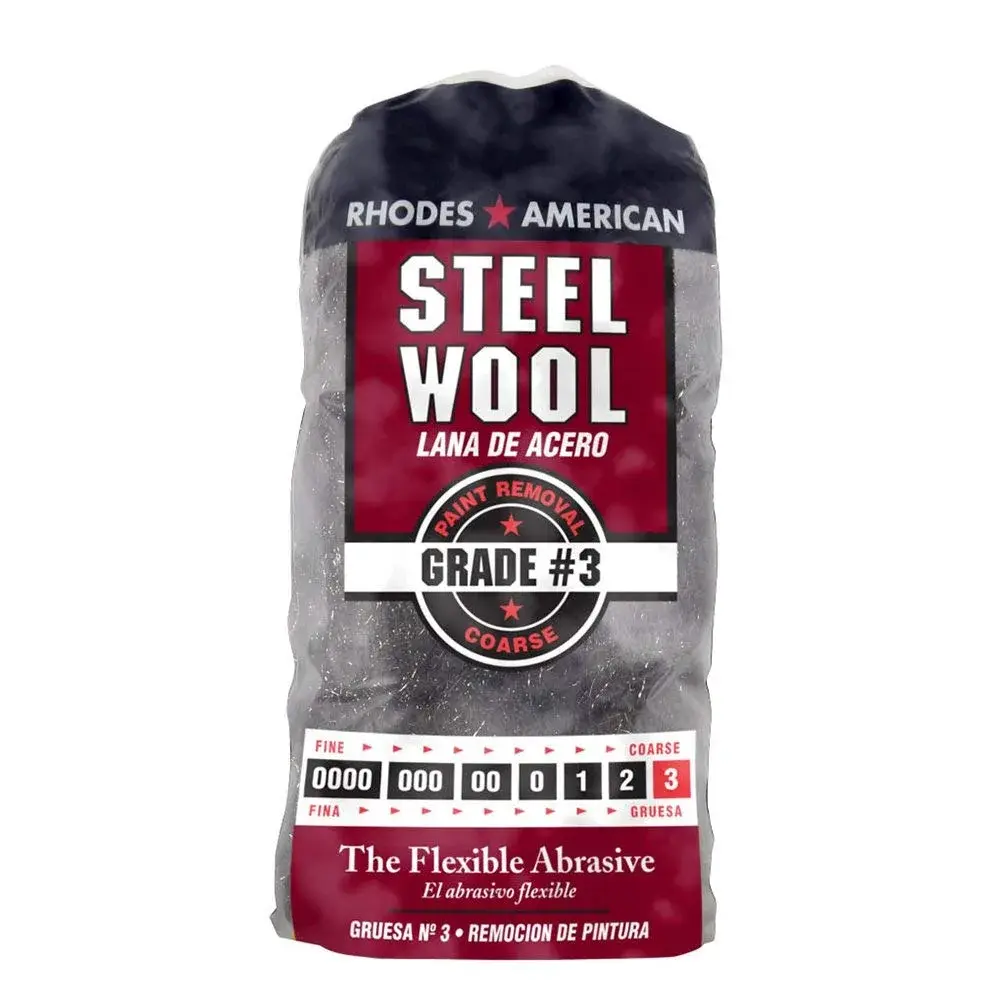 Homax Rhodes American Steel Wool Bundle: Coarse #3 (12 Pads) & Medium #1 (12 Pads) | 24 Total Pads for Paint Removal & Refinishing - view 2