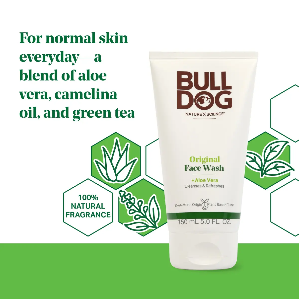 Bulldog Skincare Original Face Scrub & Wash Bundle 4.2oz & 5oz | Natural Men's Skin Care - view 6