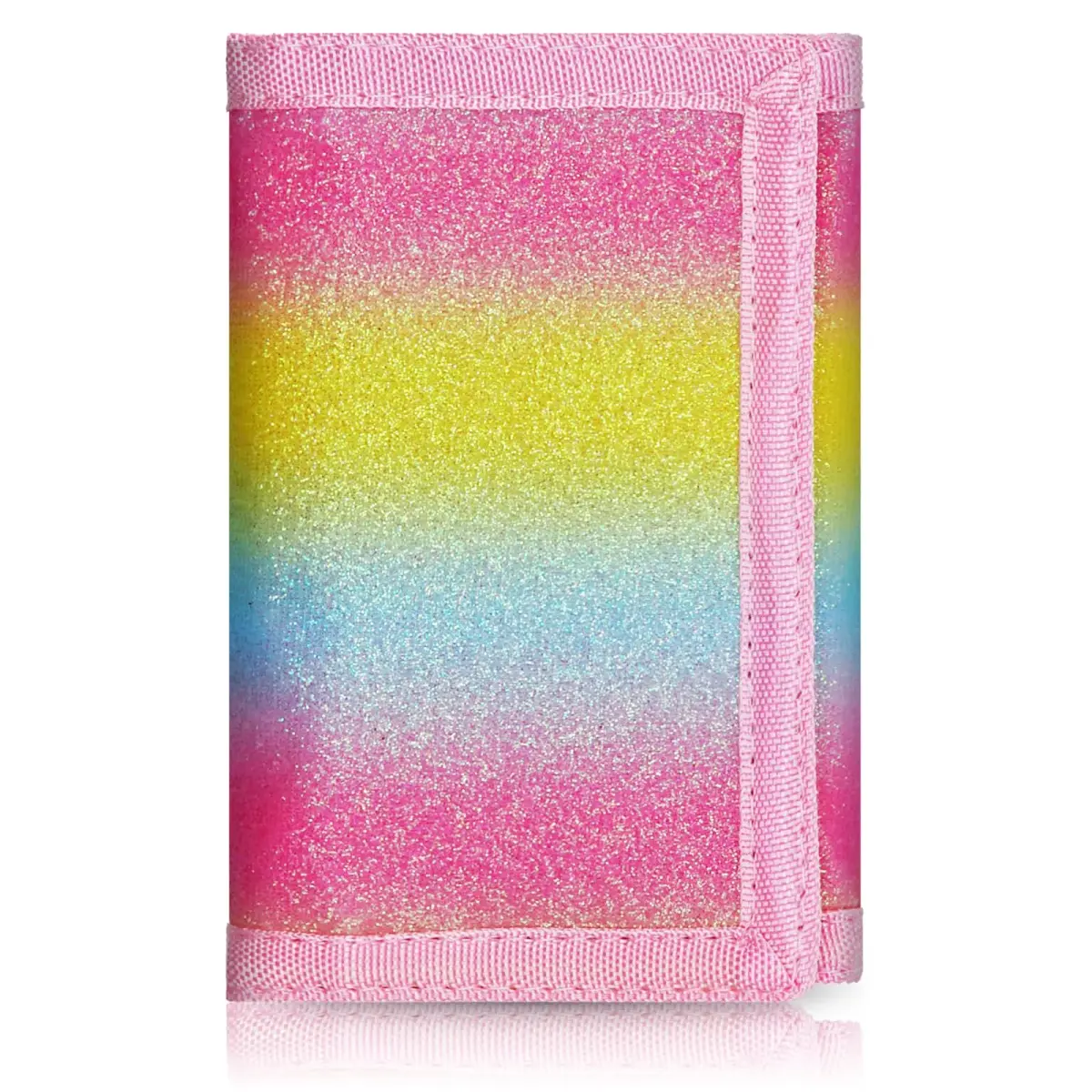 AI-DEE Rainbow 1 RFID Trifold Canvas Outdoor Sports Wallet for Kids with Hook & Loop Closure - main product image