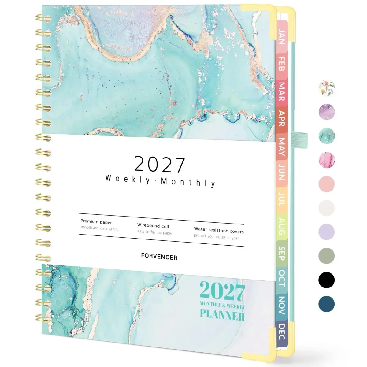Forvencer 2027 Planner Hardcover Calendar Planner 22cm x 28cm (8.5"x11") | Academic Planner with Tabs for Students and Professionals - main product image