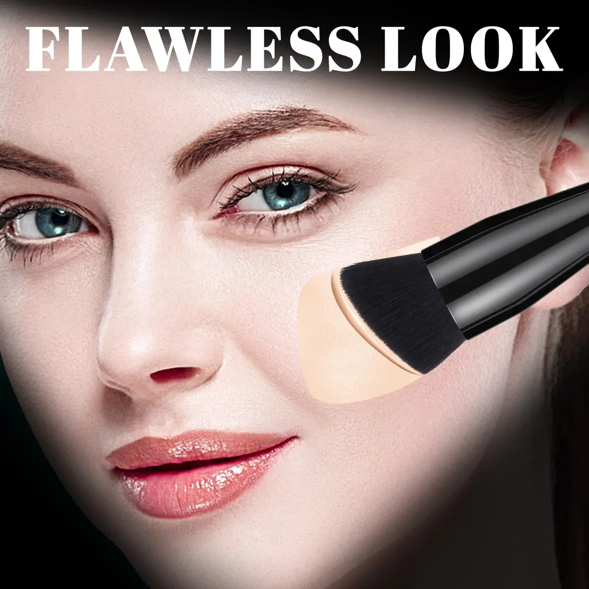 EVRCHGIEA Foundation Brush Flat Top Kabuki for Liquid, Cream & Powder | Travel Size Face Blending Brush - view 7