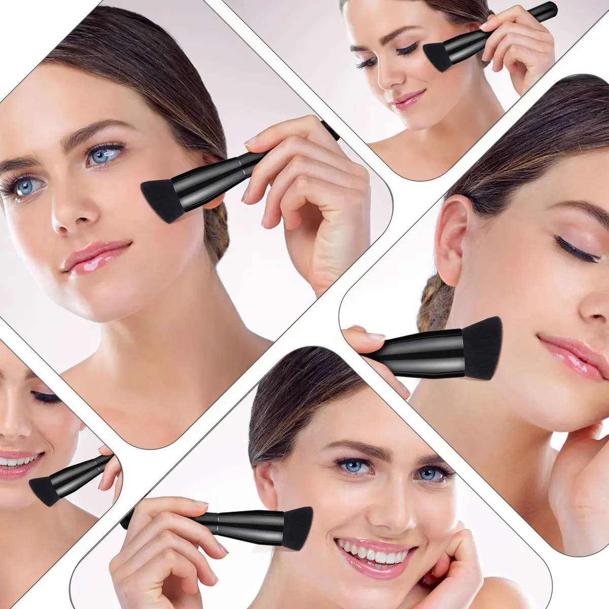 EVRCHGIEA Foundation Brush Flat Top Kabuki for Liquid, Cream & Powder | Travel Size Face Blending Brush - view 8