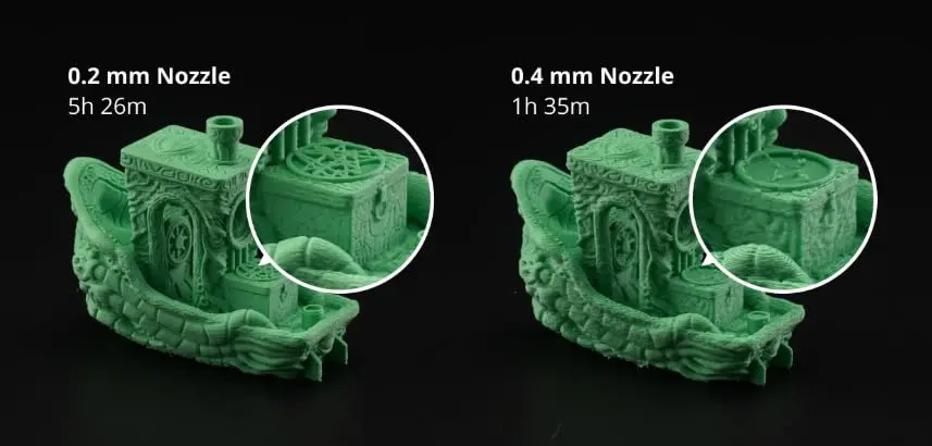 BAMBULAB Hotend with Nozzle for P1S P1P X1C X1 Carbon 3D Printer .4mm Hardened Steel | Official 3D Printer Part - view 3