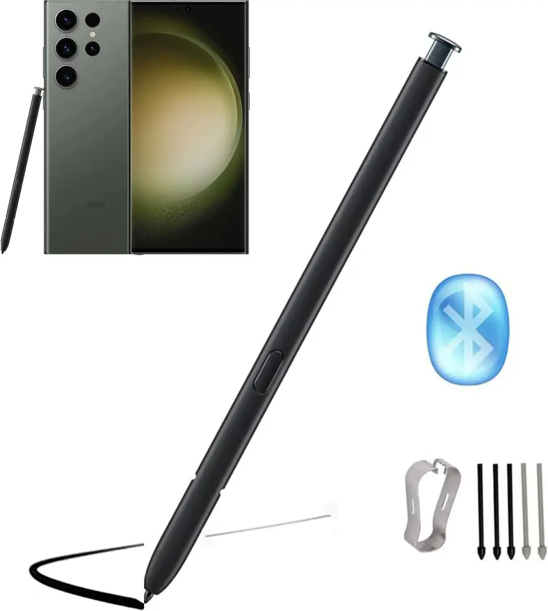 YJSK S Pen Replacement for Samsung Galaxy S22 Ultra 5G (Green) | 4096 Pressure Sensitivity, Bluetooth Air Command - main product image