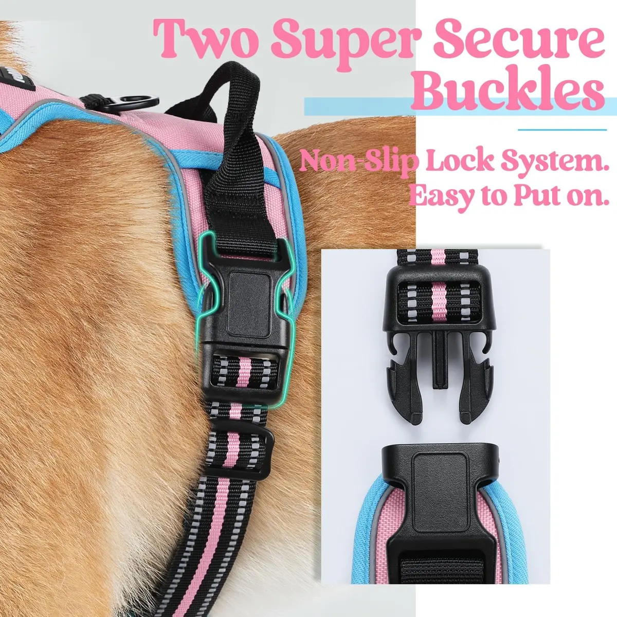 rabbitgoo Dog Harness, No Pull Medium Size | Adjustable, Breathable & Reflective - view 4