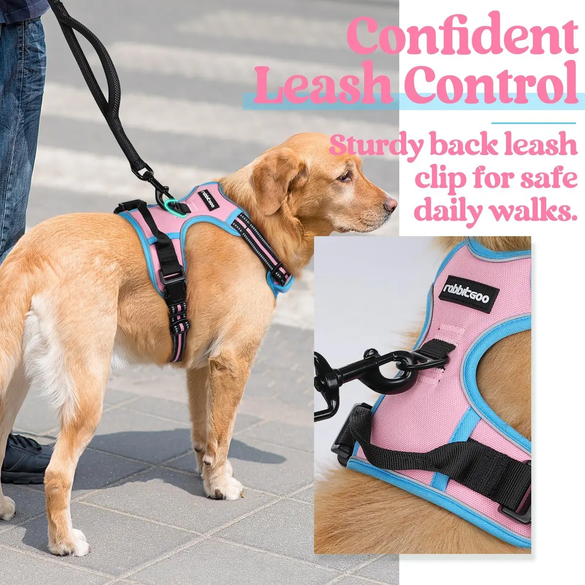 rabbitgoo Dog Harness, No Pull Medium Size | Adjustable, Breathable & Reflective - view 5
