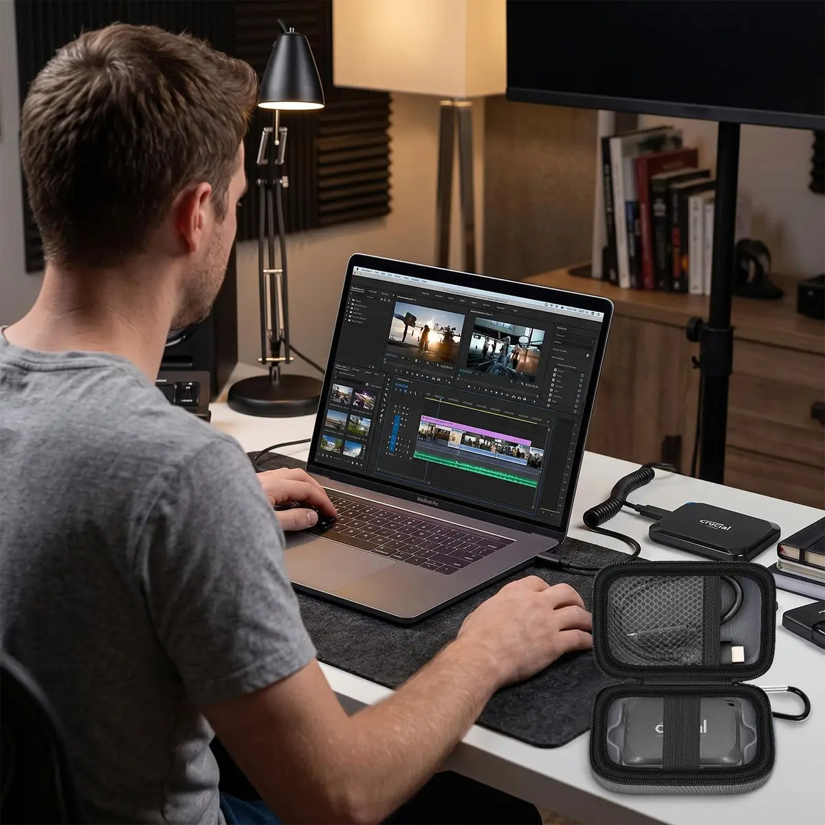 ANKHOH Carrying Case for Crucial X10/X9 Pro SSDs | 10.16cm x 7.49cm x 4.39cm (4" x 2.9" x 1.7") - view 7