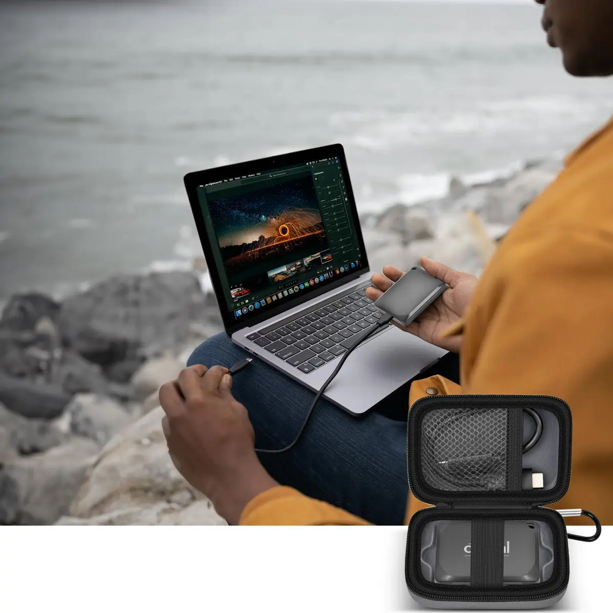 ANKHOH Carrying Case for Crucial X10/X9 Pro SSDs | 10.16cm x 7.49cm x 4.39cm (4" x 2.9" x 1.7") - view 9