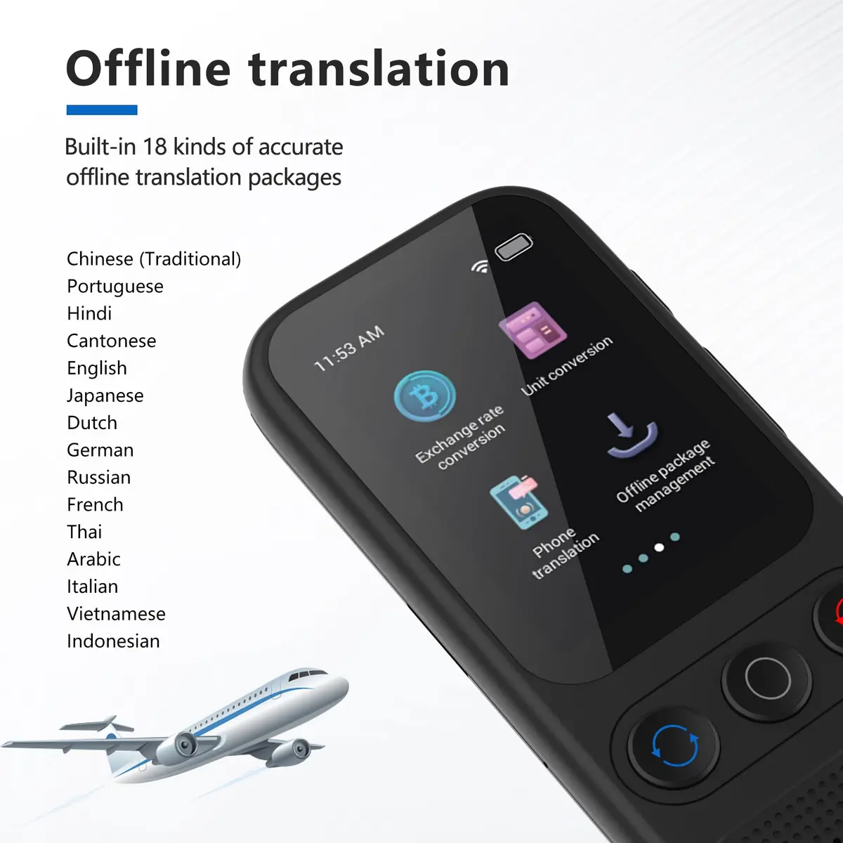 Rodxegu Language Translator Device 138 Languages Supported | Instant Offline Voice Translator for Travel Business Learning - view 4