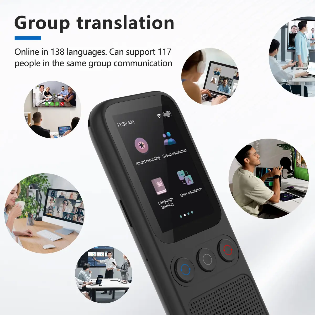 Rodxegu Language Translator Device 138 Languages Supported | Instant Offline Voice Translator for Travel Business Learning - view 6