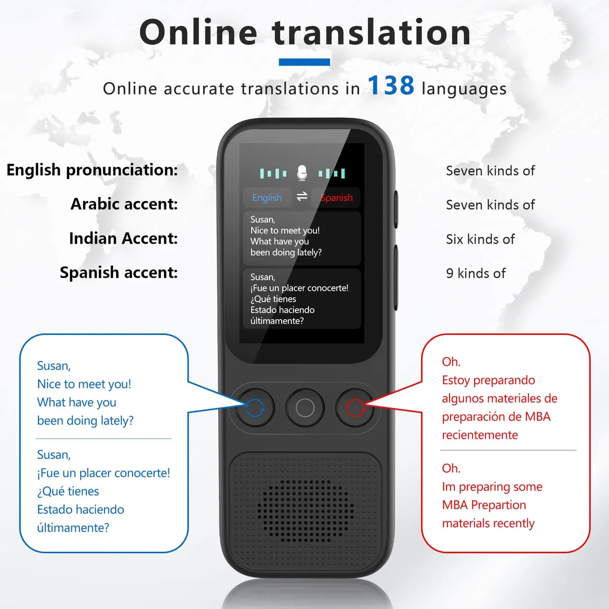Rodxegu Language Translator Device 138 Languages Supported | Instant Offline Voice Translator for Travel Business Learning - view 3