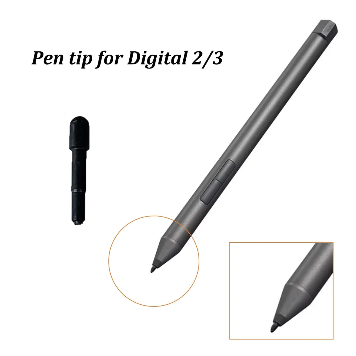 Mingxiong Digital Pen 2 Nibs Replacement for Lenovo Digital Pen 2 & 3, 1-Pack Black | 4096 Pressure Sensitivity - view 2