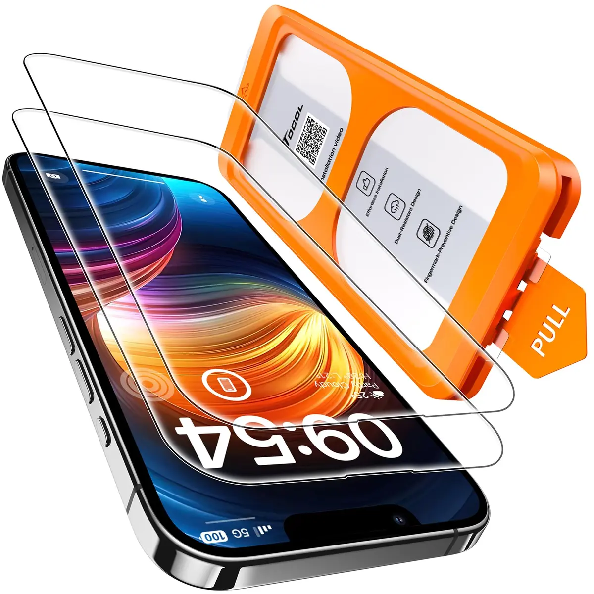 TOCOL iPhone 14 Screen Protector 6.1" | Auto-Install, 9H+ Impact & Scratch Resistance - main product image