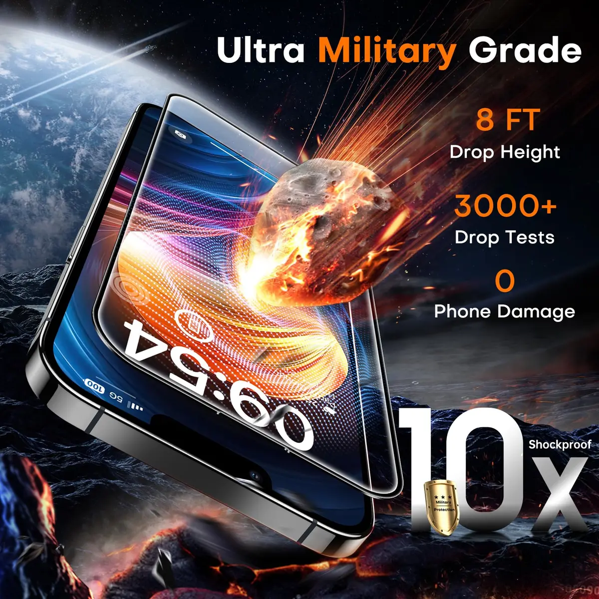 TOCOL iPhone 14 Screen Protector 6.1" | Auto-Install, 9H+ Impact & Scratch Resistance - view 3